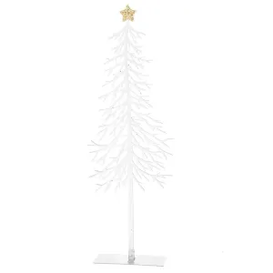 Vianočná kovová dekorácia Tree with star, 8 x 25 x 3,5 cm
