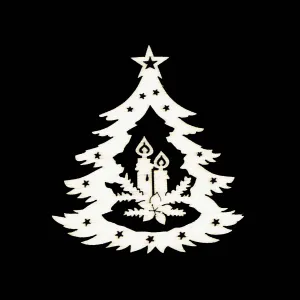 Vianočná ozdoba - Stromček so sviečkami 6 cm