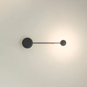 Vibia Pin – čierne nástenné LED svietidlo