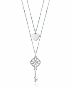 Viceroy Dvojitý oceľový náhrdelník s príveskami Fashion 15063C01010
