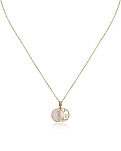 Viceroy Hravý pozlátený náhrdelník so zirkónmi Elegant 13080C100-90