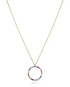 Viceroy Nádherný pozlátený náhrdelník so zirkónmi Elegant 13089C100-39