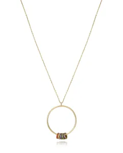 Viceroy Slušivý pozlátený náhrdelník s farebnými kryštálmi Elegant 13084C100-39