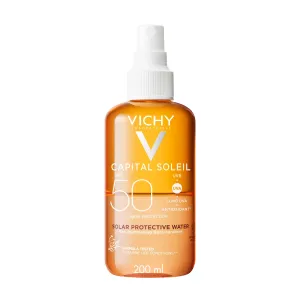 Vichy Capital Soleil Solar Protective Water Enhanced Tan SPF50 200 ml opaľovací prípravok na telo pre ženy