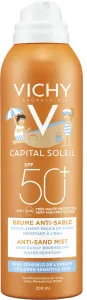 Vichy Capital Soleil Kids Anti-Sand Mist SPF50+ 200 ml opaľovací prípravok na telo pre deti na veľmi suchú pleť; na citlivú a podráždenú pleť