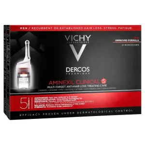 Vichy Dercos Aminexil Clinical 5 cielená starostlivosť proti vypadávaniu vlasov pre mužov 21 x 6 ml #387025