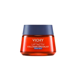Vichy Liftactiv Collagen Specialist Night 50 ml nočný pleťový krém na veľmi suchú pleť; proti vráskam; na rozjasnenie pleti; spevnenie a lifting pleti