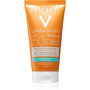 Vichy Capital Soleil Dry Touch Protective Face Fluid SPF50 50 ml opaľovací prípravok na tvár unisex na všetky typy pleti; na mastnú pleť