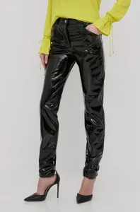 Nohavice Victoria Beckham dámske, čierna farba, priliehavé, vysoký pás