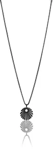 Victoria Walls Originálny čierny náhrdelník z ocele VN1094B