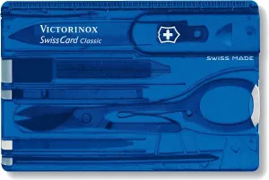 VICTORINOX Swiss Card Classic Translucent modrý