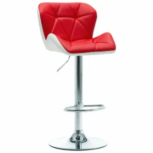 Barová stolička umelá koža / chróm Dekorhome Červená #794129