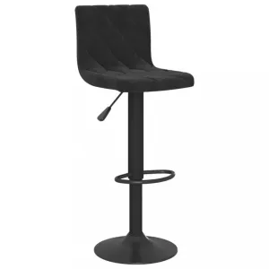 Barová stolička zamat / kov Dekorhome Čierna #807082