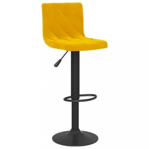 Barová stolička zamat / kov Dekorhome Horčicová #807070