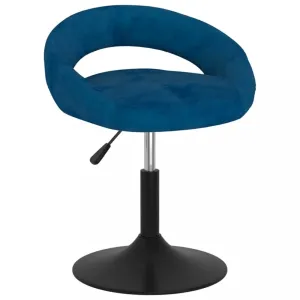 Barová stolička zamat / kov Dekorhome Modrá #806914