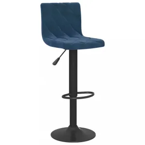 Barová stolička zamat / kov Dekorhome Modrá #807073