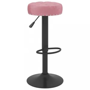 Barová stolička zamat / kov Dekorhome Ružová #806082
