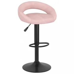 Barová stolička zamat / kov Dekorhome Ružová #806808