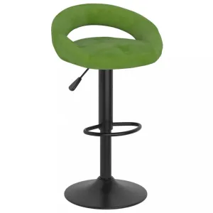 Barová stolička zamat / kov Dekorhome Svetlozelená #806811