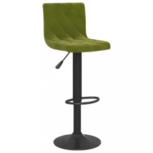 Barová stolička zamat / kov Dekorhome Svetlozelená #807074