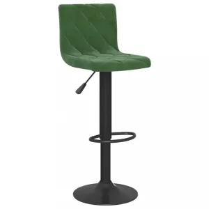 Barová stolička zamat / kov Dekorhome Tmavo zelená #807076