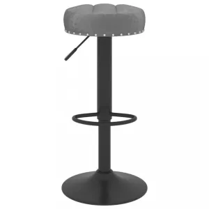 Barová stolička zamat / kov Dekorhome Tmavosivá #806078