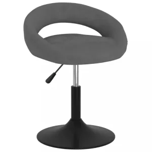 Barová stolička zamat / kov Dekorhome Tmavosivá #806926