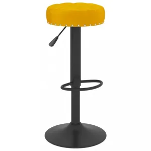 Barová stolička zamat / kov Dekorhome Žltá #806080
