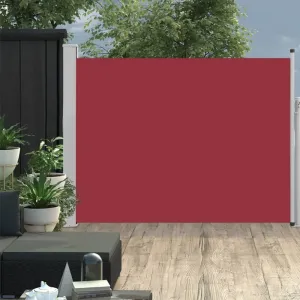 Zaťahovacia bočná markíza/zástena na terasu 100 × 300 cm červená #809534