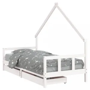 Detská domčeková posteľ so šuplíkmi Dekorhome 90 x 200 cm #9224595