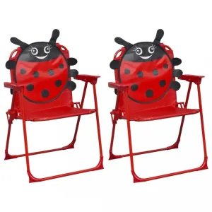 Detské záhradné stoličky 2 ks Dekorhome Červená #791855
