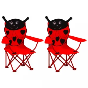 Detské záhradné stoličky 2 ks Dekorhome Červená #791388