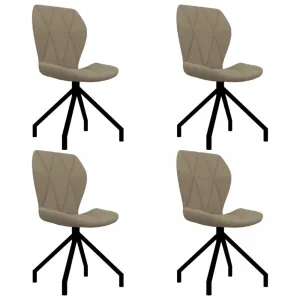 Jedálenská stolička 4 ks umelá koža Dekorhome Cappuccino