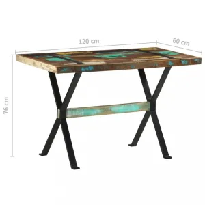 Jedálenský stôl drevo / oceľ Dekorhome 120x60x76 cm #801899