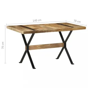 Jedálenský stôl drevo / oceľ Dekorhome 140x70x76 cm #799442