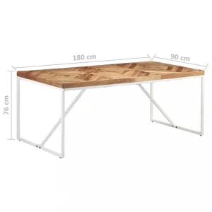 Jedálenský stôl 180 × 90 × 76 cm masívna akácia a mangovník 323551