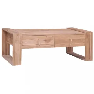 Konferenčný stolík 110 × 60 × 40 cm masivne teakové drevo