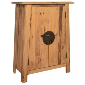 Kúpeľňová odkladacia skrinka, recyklované borové drevo, 59 x 32 x 80
