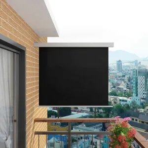 Balkónová zástena 150x200 cm Dekorhome Čierna