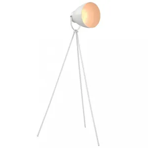 Trojnohá stojacia lampa kov biela E27