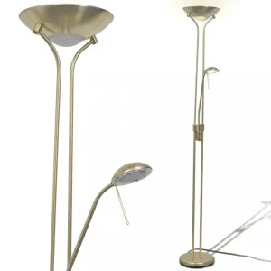 Stojací stmievací LED lampa Dekorhome Mosadz