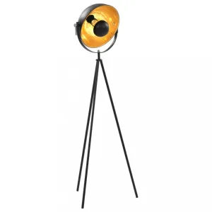 Stojacia lampa čierna / zlatá Dekorhome 31 cm