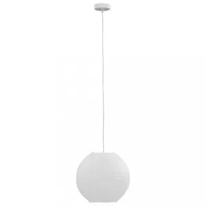 Závesná lampa biela Dekorhome 30 cm