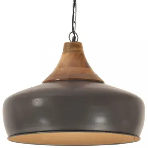 Závesná lampa sivá / mangovníkové drevo Dekorhome 35 cm #804590