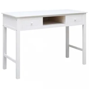 Písací stôl s 2 zásuvkami Dekorhome Biela #6705270