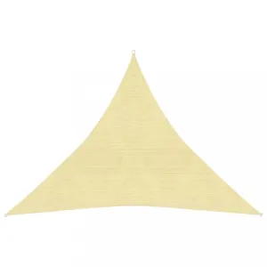 TTieniaca plachta trojuholníková HDPE 3 x 3 x 3 m Dekorhome Béžová
