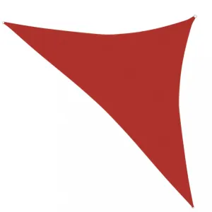 TTieniaca plachta trojuholníková HDPE 3 x 3 x 3 m Dekorhome Červená