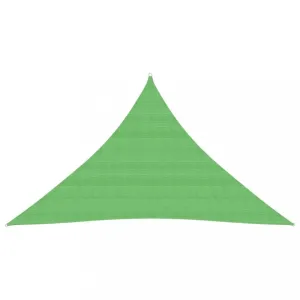 TTieniaca plachta trojuholníková HDPE 3 x 3 x 3 m Dekorhome Svetlozelená