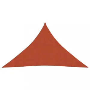 TTieniaca plachta trojuholníková HDPE 3 x 3 x 3 m Dekorhome Tehlová