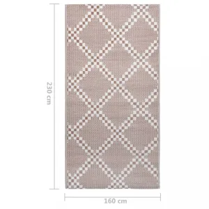 Vonkajší koberec hnedá PP Dekorhome 160x230 cm #811721